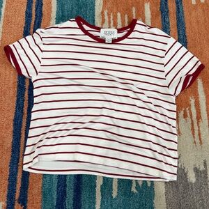 Fifteen Twenty Red and White Striped Short Sleeve Tee